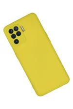 Uray store Oppo Reno 5 Lite Kılıf Nano içi Kadife Silikon - Sarı - Görsel 3
