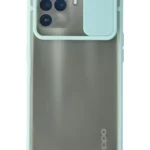 Uray store Oppo Reno 5 Lite Kılıf Palm Buzlu Kamera Sürgülü Silikon - Turkuaz