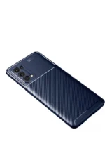 Uray store Oppo Reno 5 Pro Kılıf Auto Focus Karbon Kapak - Lacivert - Görsel 2