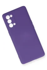Uray store Oppo Reno 5 Pro Kılıf Nano içi Kadife Silikon - Mor - Görsel 3