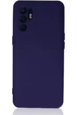 Uray store Oppo Reno 6 Kılıf Nano içi Kadife Silikon - Mor