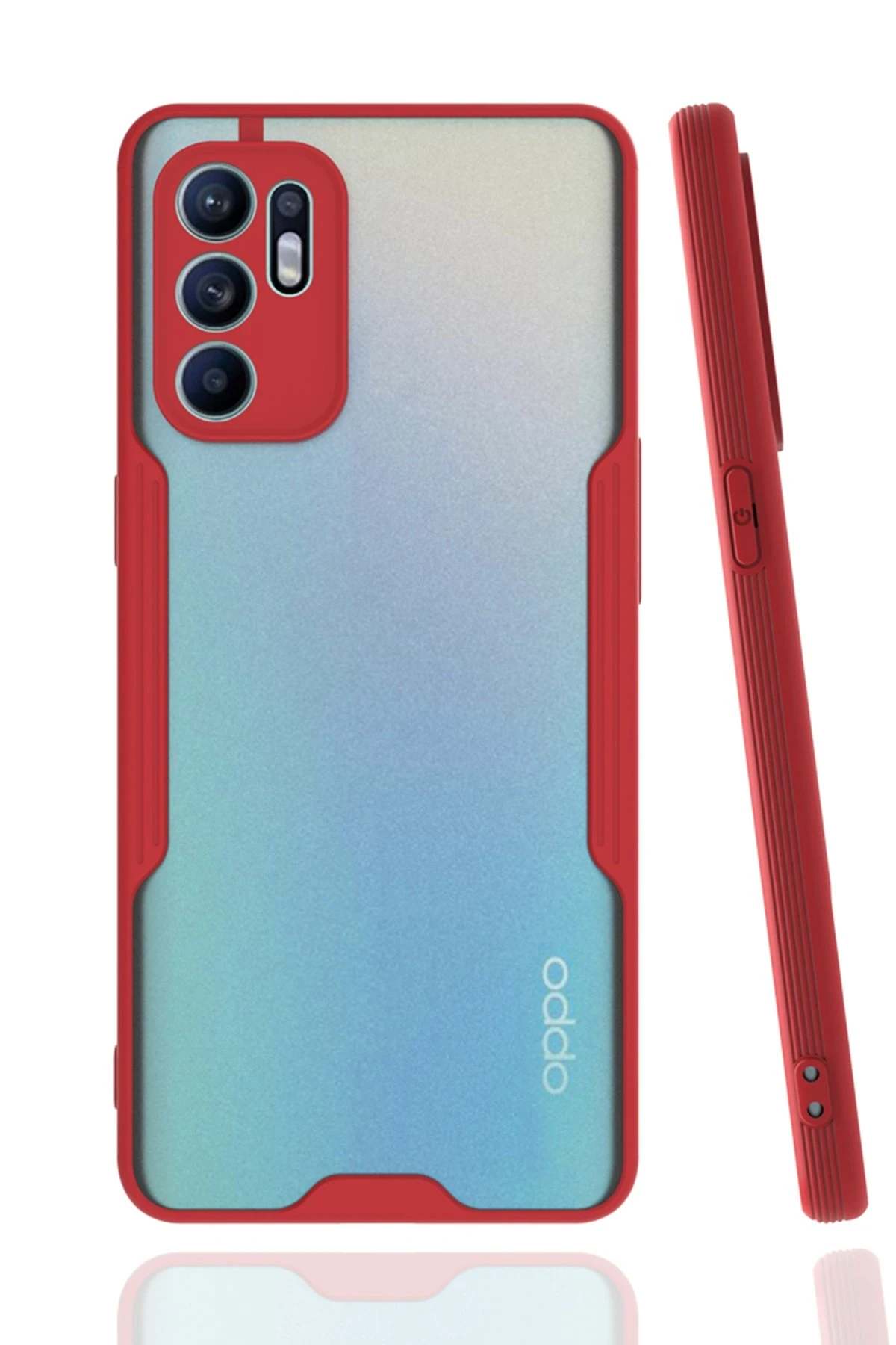 newface-oppo-reno-6-kilif-platin-silikon-kirmizi-default Uray store Oppo Reno 6 Kılıf Platin Silikon - Kırmızı - Görsel 1