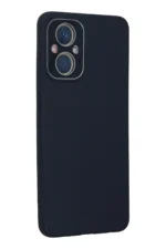 Uray store Oppo Reno 7 Lite Kılıf Lansman Glass Kapak - Lacivert - Görsel 3