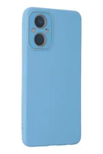 Uray store Oppo Reno 7 Lite Kılıf Lansman Glass Kapak - Mavi - Görsel 3