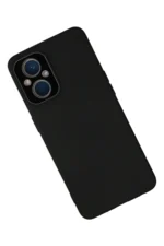 Uray store Oppo Reno 7 Lite Kılıf Lansman Glass Kapak - Siyah - Görsel 2