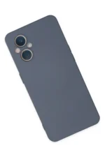 Uray store Oppo Reno 7 Lite Kılıf Nano içi Kadife Silikon - Gri - Görsel 2
