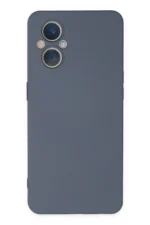 Uray store Oppo Reno 7 Lite Kılıf Nano içi Kadife Silikon - Gri