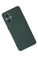 Uray store Oppo Reno 7 Lite Kılıf Nano içi Kadife Silikon - Koyu Yeşil - Görsel 2