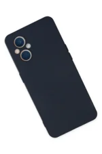 Uray store Oppo Reno 7 Lite Kılıf Nano içi Kadife Silikon - Lacivert - Görsel 2