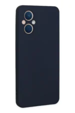 Uray store Oppo Reno 7 Lite Kılıf Nano içi Kadife Silikon - Lacivert - Görsel 3