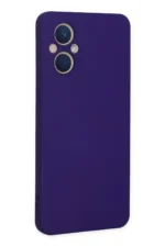 Uray store Oppo Reno 7 Lite Kılıf Nano içi Kadife Silikon - Mor - Görsel 3