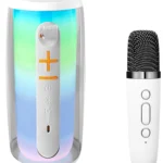 Uray store Pluse 6 Mikrofonlu RGB Kablosuz Hoparlör - Beyaz