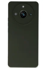 Uray store Realme 11 Pro Kılıf Nano içi Kadife Silikon - Koyu Yeşil