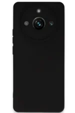 Uray store Realme 11 Pro Kılıf Nano içi Kadife Silikon - Siyah