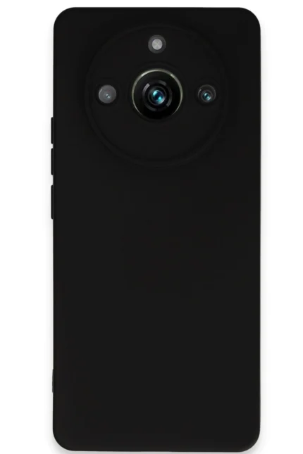 Uray store Realme 11 Pro Kılıf Nano içi Kadife Silikon - Siyah