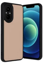 Uray store Realme 12 Lite Kılıf Aras Deri Kapak - Pudra