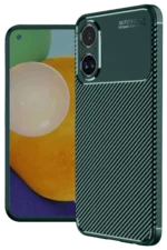 Uray store Realme 12 Lite Kılıf Auto Focus Karbon Kapak - Koyu Yeşil