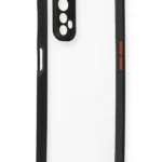 Uray store Realme 7 Kılıf Miami Şeffaf Silikon - Siyah