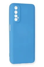 Uray store Realme 7 Kılıf Nano içi Kadife Silikon - Mavi - Görsel 2