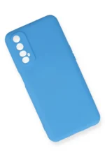 Uray store Realme 7 Kılıf Nano içi Kadife Silikon - Mavi - Görsel 3