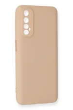 Uray store Realme 7 Kılıf Nano içi Kadife Silikon - Pudra - Görsel 2