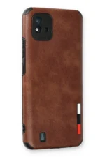 Uray store Realme C11 2021 Kılıf Loop Deri Silikon - Kahverengi - Görsel 2