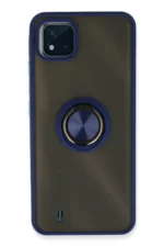 Uray store Realme C11 2021 Kılıf Montreal Yüzüklü Silikon Kapak - Lacivert