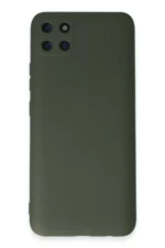 Uray store Realme C11 Kılıf Nano içi Kadife Silikon - Koyu Yeşil