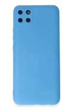 Uray store Realme C11 Kılıf Nano içi Kadife Silikon - Mavi