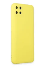 Uray store Realme C11 Kılıf Nano içi Kadife Silikon - Sarı - Görsel 2