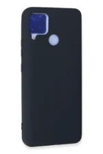 Uray store Realme C15 Kılıf Nano içi Kadife Silikon - Lacivert - Görsel 3