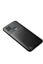 Uray store Realme C21 Kılıf Auto Focus Karbon Kapak - Siyah - Görsel 2