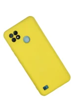 Uray store Realme C21 Kılıf Nano içi Kadife Silikon - Sarı - Görsel 2