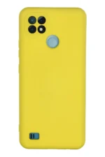 Uray store Realme C21 Kılıf Nano içi Kadife Silikon - Sarı