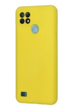 Uray store Realme C21 Kılıf Nano içi Kadife Silikon - Sarı - Görsel 3