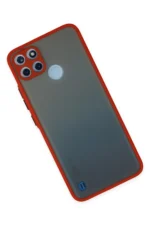 Uray store Realme C21Y Kılıf Montreal Silikon Kapak - Kırmızı - Görsel 2