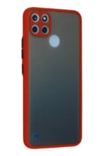 Uray store Realme C21Y Kılıf Montreal Silikon Kapak - Kırmızı - Görsel 3