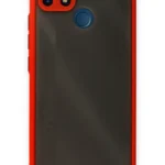 Uray store Realme C25 Kılıf Montreal Silikon Kapak - Kırmızı