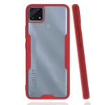 Uray store Realme C25 Kılıf Platin Silikon - Kırmızı