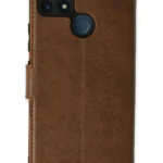 Uray store Realme C25 Kılıf Trend S Plus Kapaklı Kılıf - Taba