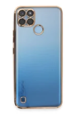 Uray store Realme C25Y Kılıf Razer Lensli Silikon - Gold - Görsel 2