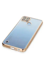 Uray store Realme C25Y Kılıf Razer Lensli Silikon - Gold - Görsel 4