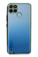 Uray store Realme C25Y Kılıf Razer Lensli Silikon - Yeşil - Görsel 2