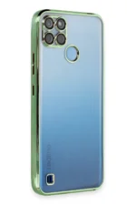 Uray store Realme C25Y Kılıf Razer Lensli Silikon - Yeşil