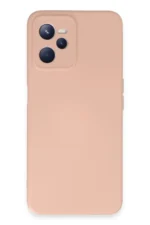 Uray store Realme C35 Kılıf Nano içi Kadife Silikon - Pudra