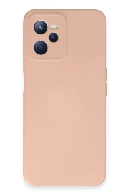 Uray store Realme C35 Kılıf Nano içi Kadife Silikon - Pudra