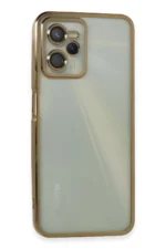 Uray store Realme C35 Kılıf Razer Lensli Silikon - Gold