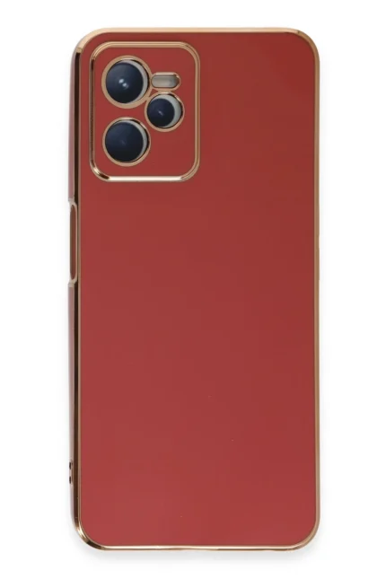 Uray store Realme C35 Kılıf Volet Silikon - Kırmızı