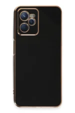 Uray store Realme C35 Kılıf Volet Silikon - Siyah