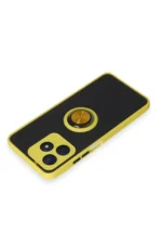 Uray store Realme C53 Kılıf Montreal Yüzüklü Silikon Kapak - Sarı - Görsel 3